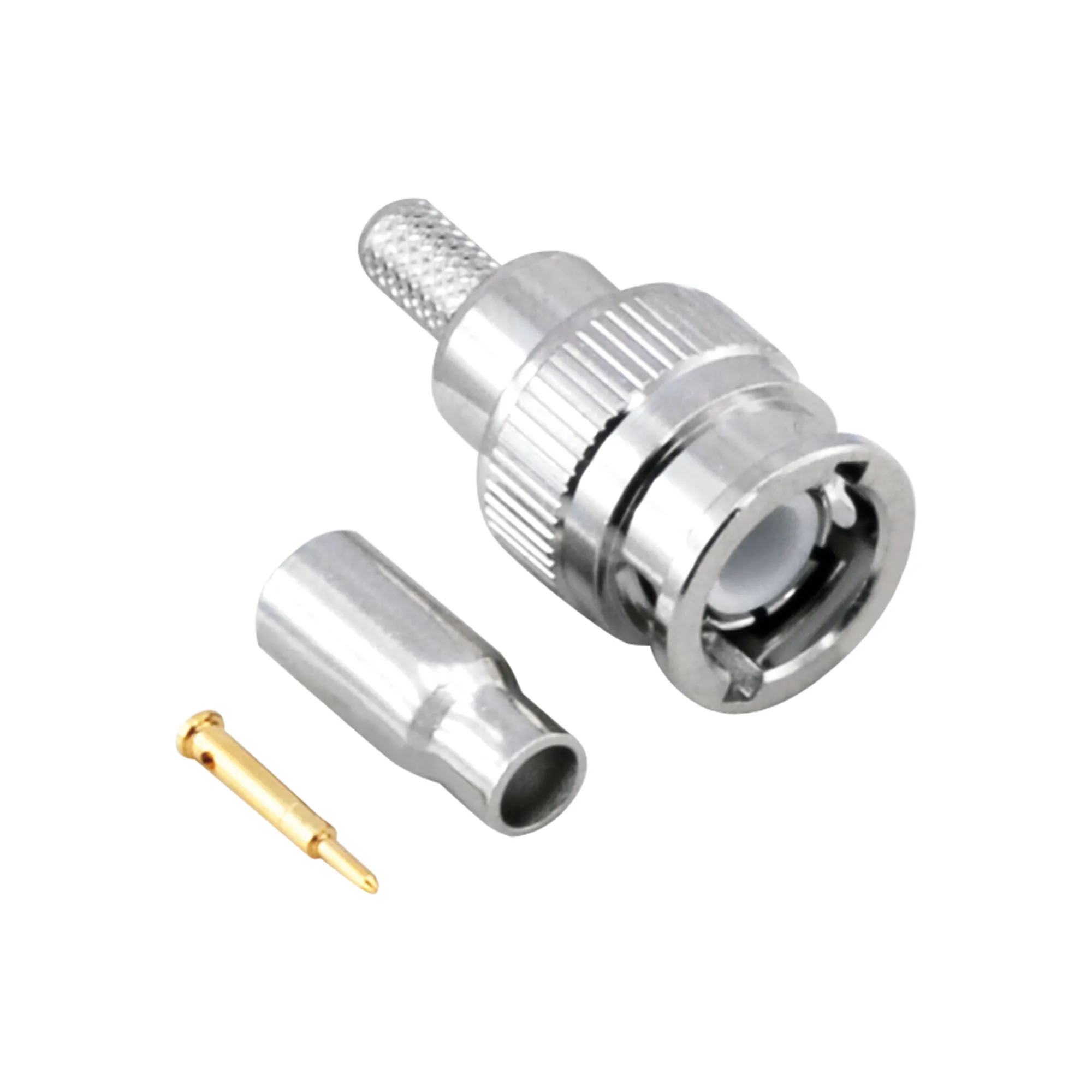 Mini BNC Erkek Sıkmalı Konnektör - RG174 (ROHS)