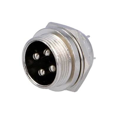 Mike Konnektör 4 Pin 16mm Erkek