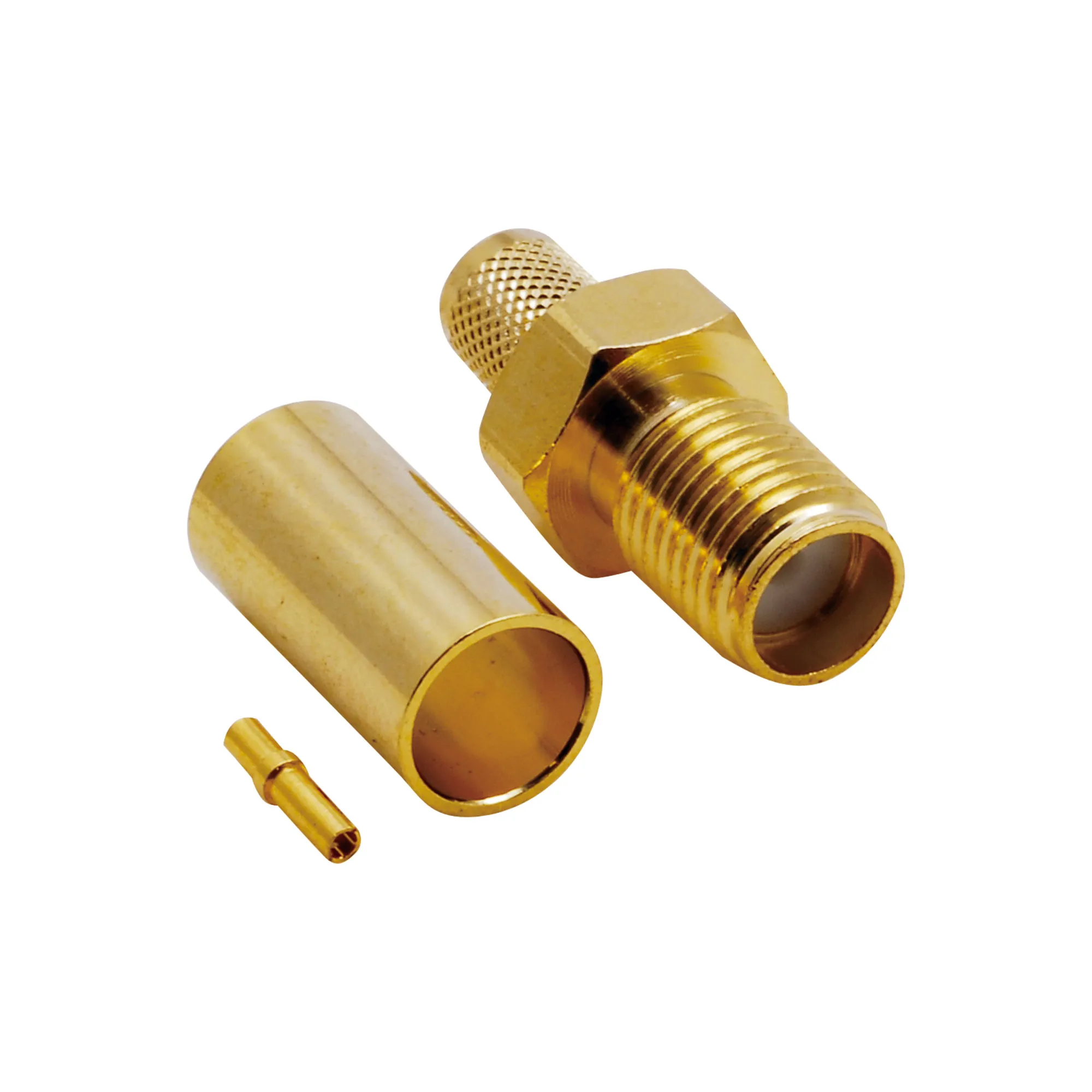 SMA Dişi Sıkmalı Gold Konnektör - RG58